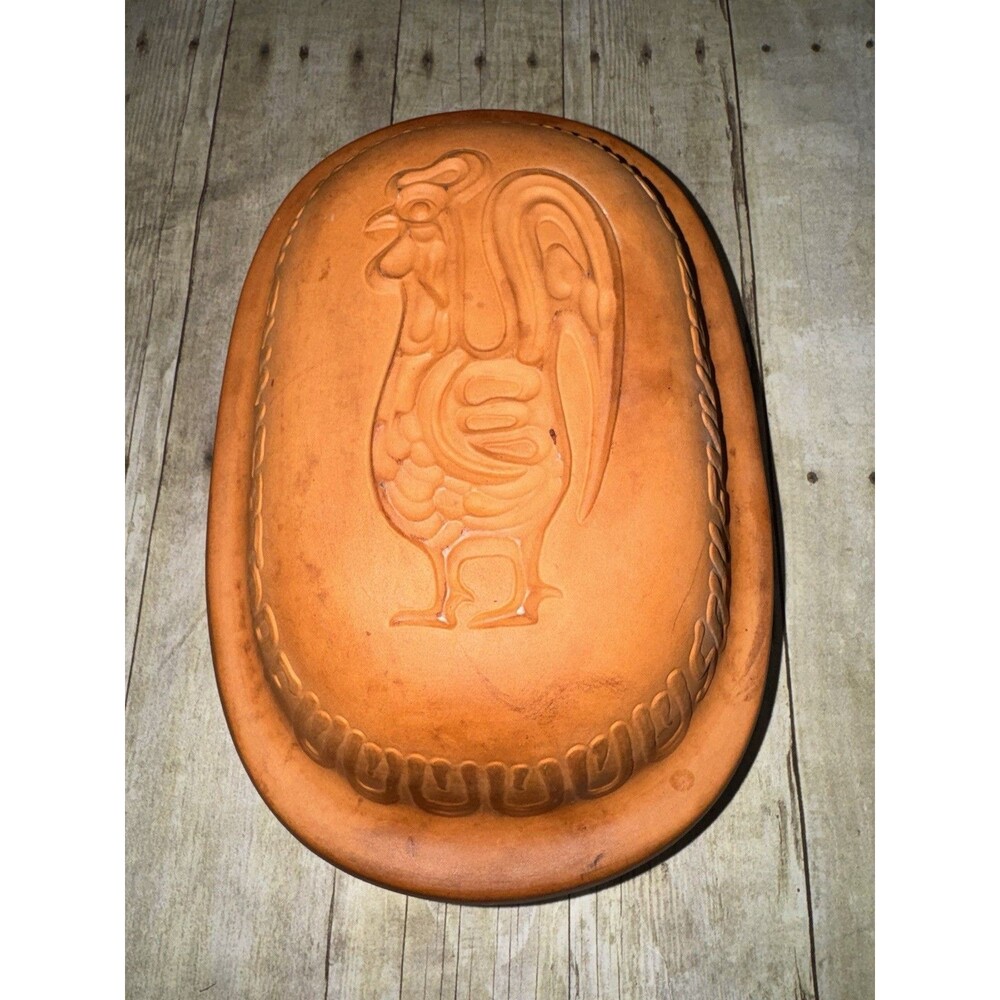 Vintage Scheurich Keramik Terracotta Clay Roaster Made In Germany Great Shape